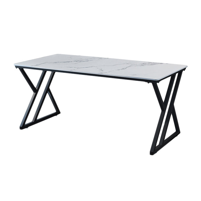 Zeitgenössischer Stil rechteckiger Schreibtisch Stein Schlitten Basis Büro Schreibtisch