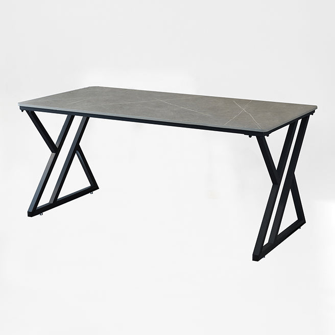Zeitgenössischer Stil rechteckiger Schreibtisch Stein Schlitten Basis Büro Schreibtisch