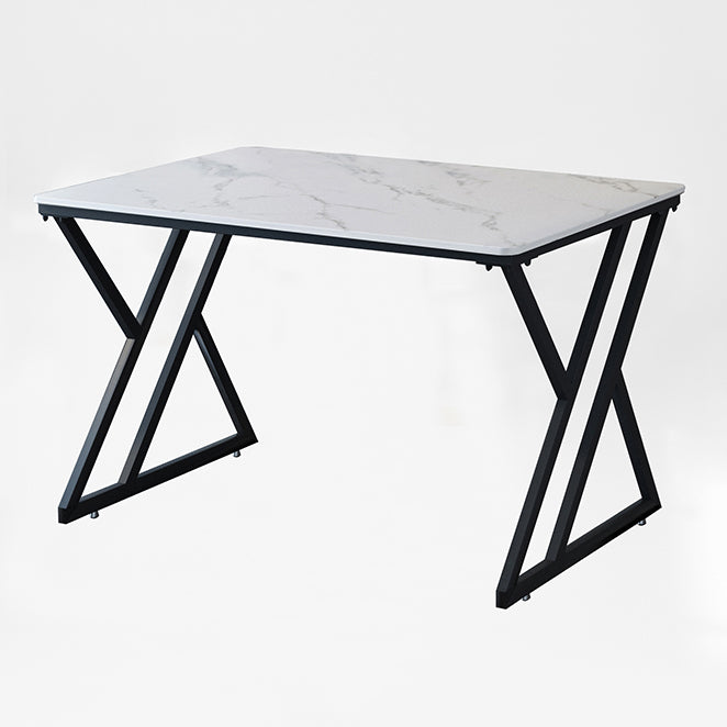 Zeitgenössischer Stil rechteckiger Schreibtisch Stein Schlitten Basis Büro Schreibtisch