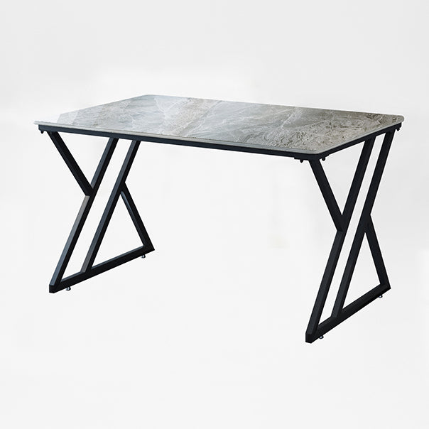 Zeitgenössischer Stil rechteckiger Schreibtisch Stein Schlitten Basis Büro Schreibtisch
