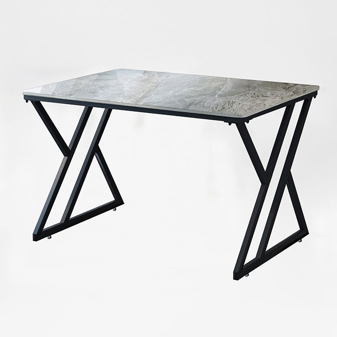 Zeitgenössischer Stil rechteckiger Schreibtisch Stein Schlitten Basis Büro Schreibtisch
