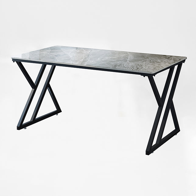 Zeitgenössischer Stil rechteckiger Schreibtisch Stein Schlitten Basis Büro Schreibtisch