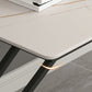 Contemporary Style Rectangular Writing Desk Stone Office Desk with Sled Base