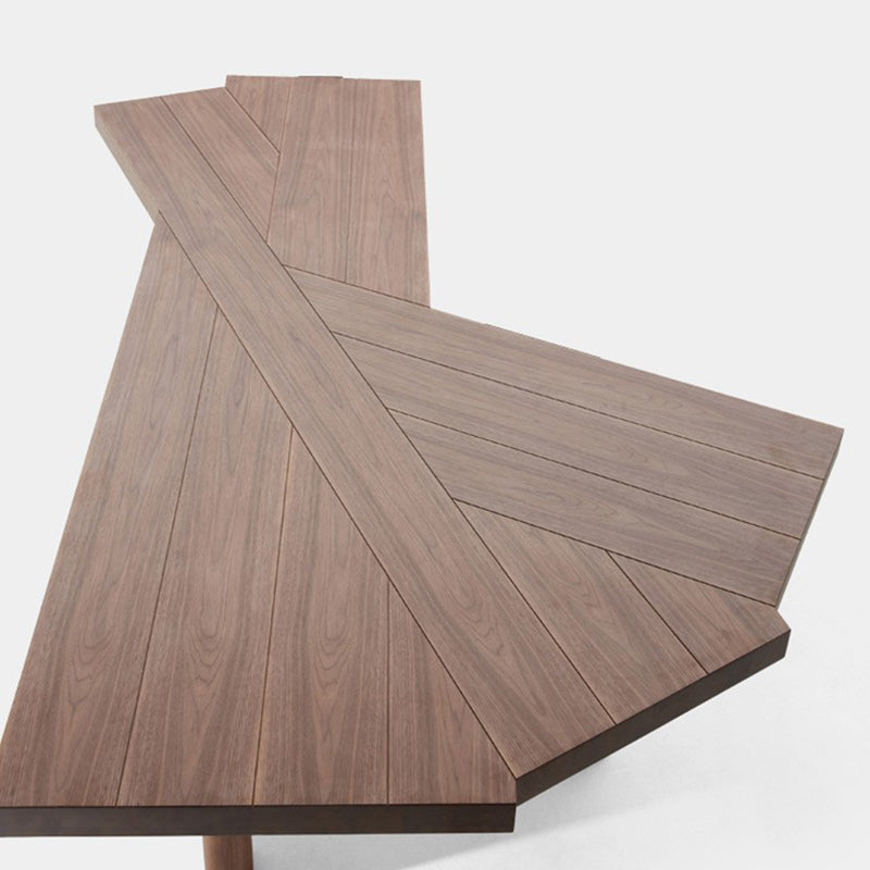 Free Form Industrial Office Desk Solid Wood Fixed Working Table Clearhalo 'furn' 'furn_office_desk' 'Furniture' 'Office Desks' 'Office Furniture' 'office_desk' 5428100