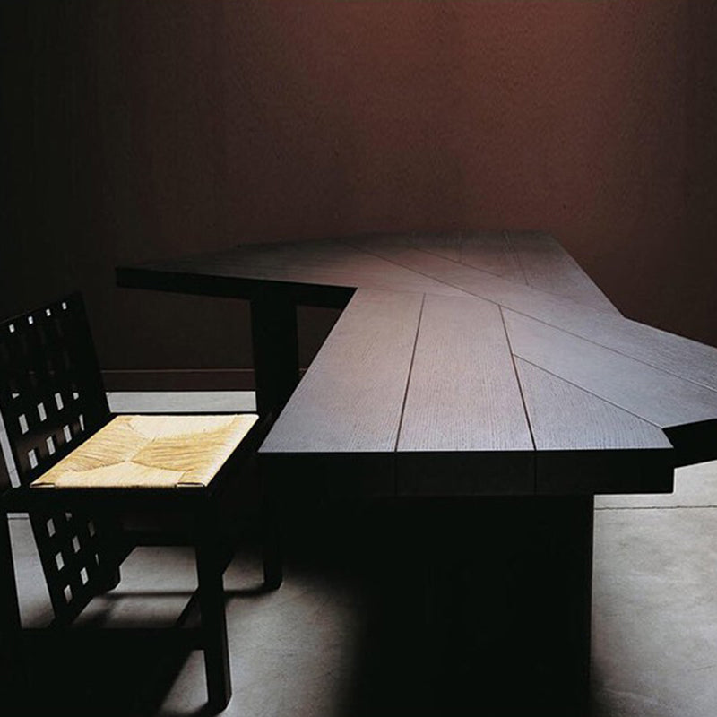 Free Form Industrial Office Desk Solid Wood Fixed Working Table Clearhalo 'furn' 'furn_office_desk' 'Furniture' 'Office Desks' 'Office Furniture' 'office_desk' 5428104