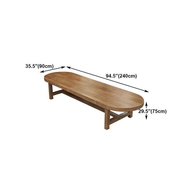 Moderner Oval Desk Konferenztisch Office Holzschreiber ohne Stuhl ohne Stuhl