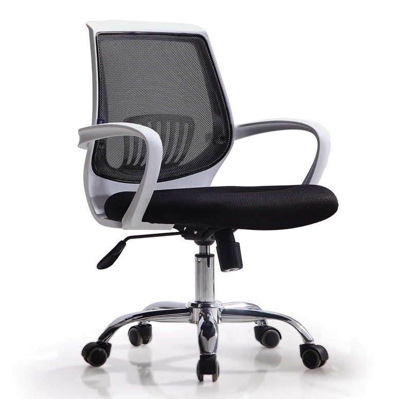 Moderner Mittelrücken Stuhl Stuhl Mesh Fixed Arms Office Stuhl für Home Office