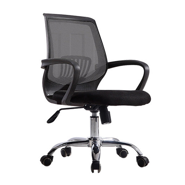 Moderner Mittelrücken Stuhl Stuhl Mesh Fixed Arms Office Stuhl für Home Office