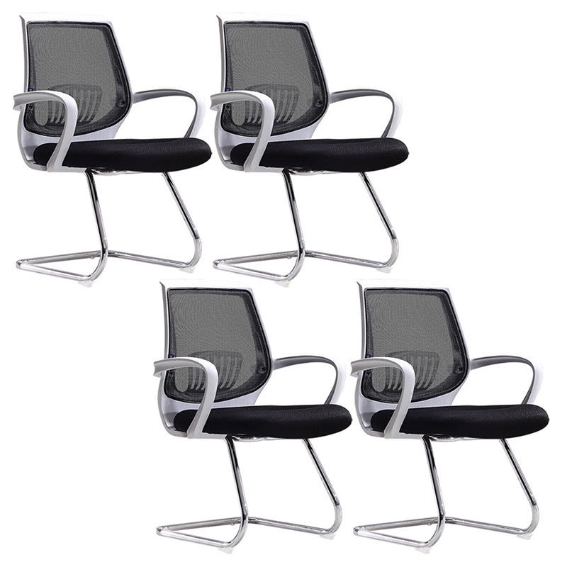 Moderner Mittelrücken Stuhl Stuhl Mesh Fixed Arms Office Stuhl für Home Office