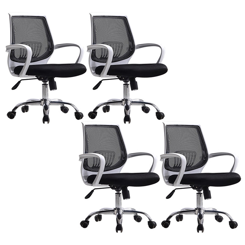 Moderner Mittelrücken Stuhl Stuhl Mesh Fixed Arms Office Stuhl für Home Office