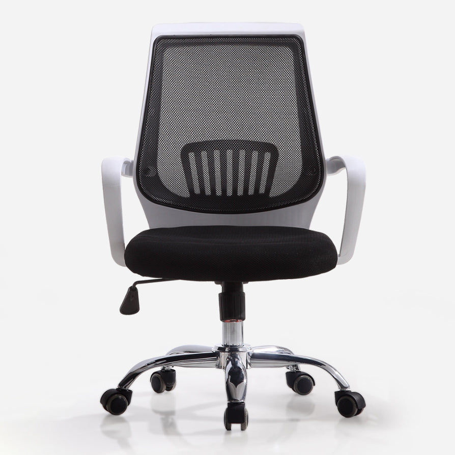 Moderner Mittelrücken Stuhl Stuhl Mesh Fixed Arms Office Stuhl für Home Office