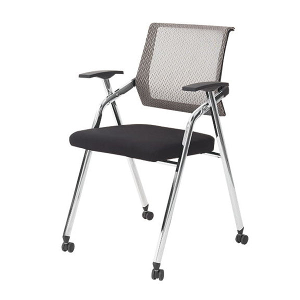 Mid Back Mesh Conference Chair Modern Fixed Arms Office Chair for Home Office Light Gray 1 Piece Clearhalo 'furn' 'furn_office_chair' 'Furniture' 'Office Chairs' 'Office Furniture' 'office_chair' 5428328