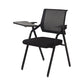 Mid Back Mesh Conference Chair Modern Fixed Arms Office Chair for Home Office Textured Black 1 Piece Clearhalo 'furn' 'furn_office_chair' 'Furniture' 'Office Chairs' 'Office Furniture' 'office_chair' 5428330