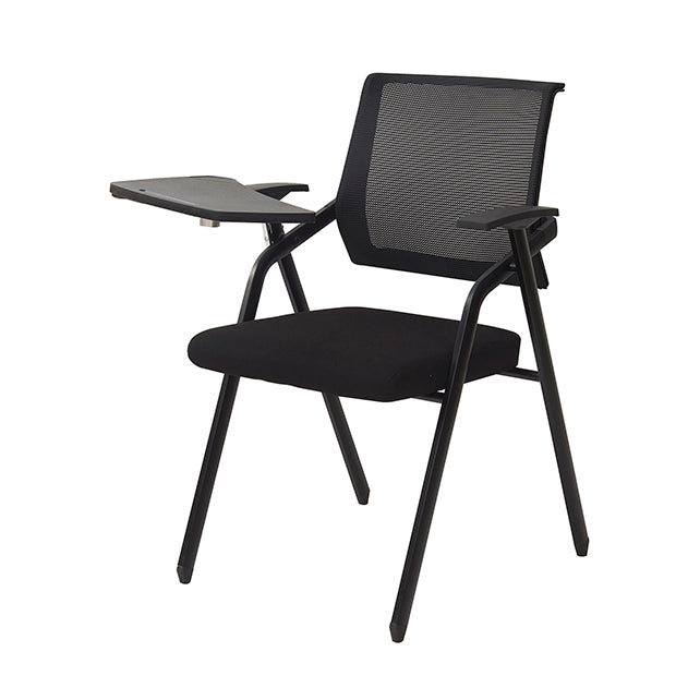 Mid Back Mesh Conference Chair Modern Fixed Arms Office Chair for Home Office Textured Black 1 Piece Clearhalo 'furn' 'furn_office_chair' 'Furniture' 'Office Chairs' 'Office Furniture' 'office_chair' 5428330