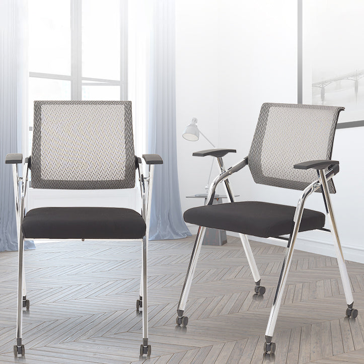 Mid Back Mesh Conference Chair Modern Fixed Arms Office Chair for Home Office Clearhalo 'furn' 'furn_office_chair' 'Furniture' 'Office Chairs' 'Office Furniture' 'office_chair' 5428331