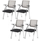 Mid Back Mesh Conference Chair Modern Fixed Arms Office Chair for Home Office Grey 4 Piece Set Clearhalo 'furn' 'furn_office_chair' 'Furniture' 'Office Chairs' 'Office Furniture' 'office_chair' 5428342