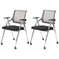 Mid Back Mesh Conference Chair Modern Fixed Arms Office Chair for Home Office Light Gray 2 Piece Set Clearhalo 'furn' 'furn_office_chair' 'Furniture' 'Office Chairs' 'Office Furniture' 'office_chair' 5428344