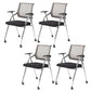 Mid Back Mesh Conference Chair Modern Fixed Arms Office Chair for Home Office Light Gray 4 Piece Set Clearhalo 'furn' 'furn_office_chair' 'Furniture' 'Office Chairs' 'Office Furniture' 'office_chair' 5428346