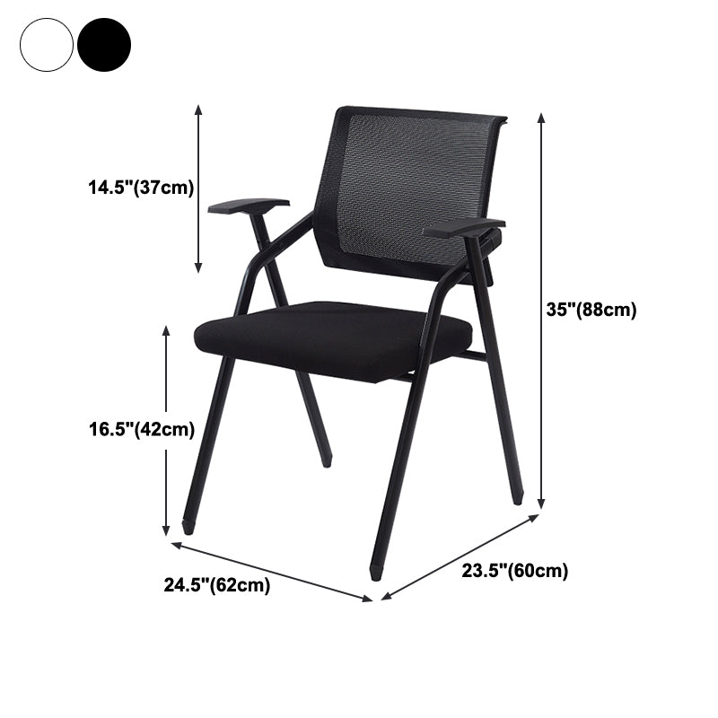 Mid Back Mesh Conference Chair Modern Fixed Arms Office Chair for Home Office Clearhalo 'furn' 'furn_office_chair' 'Furniture' 'Office Chairs' 'Office Furniture' 'office_chair' 5428351