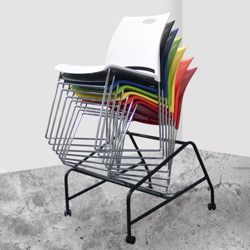 Moderne conferentiestoel met middenrug ergonomische bureaustoelstoel met metalen frame