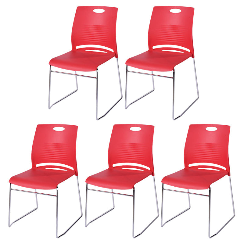 Moderner Konferenzstuhl mit ergonomischer Office -Stuhl im mittleren Rücken mit Metallrahmen