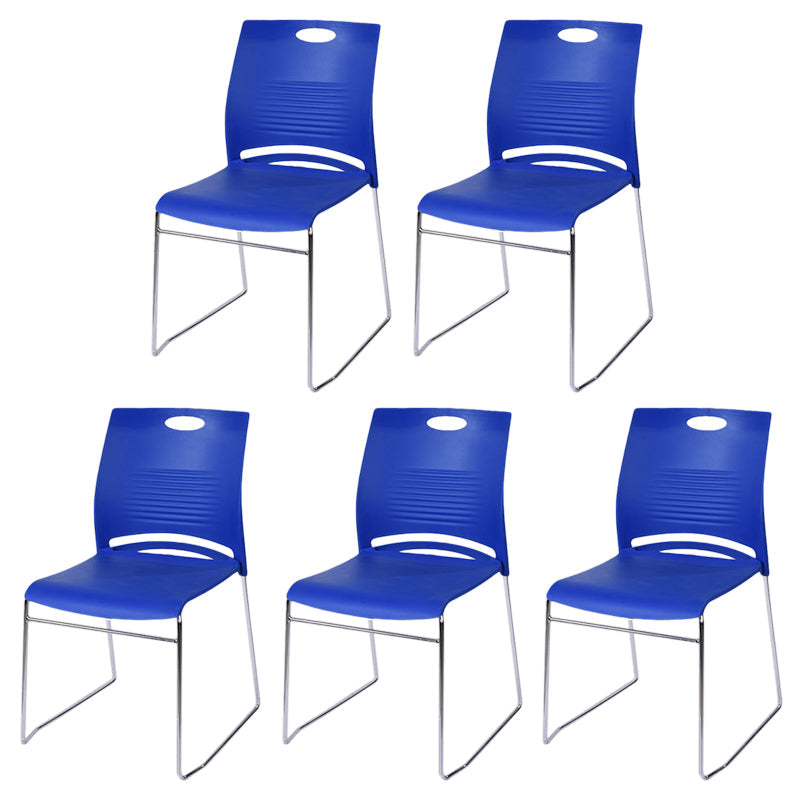 Moderner Konferenzstuhl mit ergonomischer Office -Stuhl im mittleren Rücken mit Metallrahmen