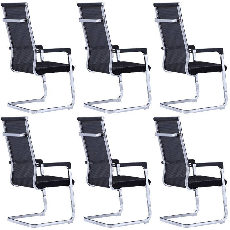 Moderne stalen en mesh -bureaustoel met mid en hight back banken stoel