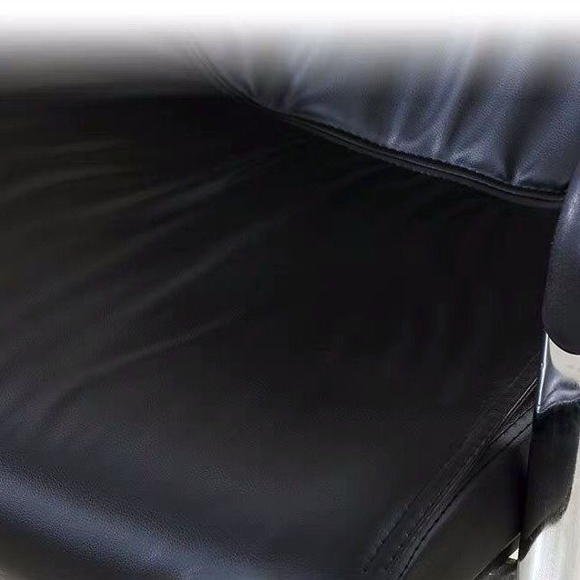 Modern Leather and Metal Desk Chair with Mid Back Home Office Chair Clearhalo 'furn' 'furn_office_chair' 'Furniture' 'Office Chairs' 'Office Furniture' 'office_chair' 5428547