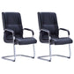Modern Leather and Metal Desk Chair with Mid Back Home Office Chair Gloss Black 2 Piece Set Clearhalo 'furn' 'furn_office_chair' 'Furniture' 'Office Chairs' 'Office Furniture' 'office_chair' 5428554