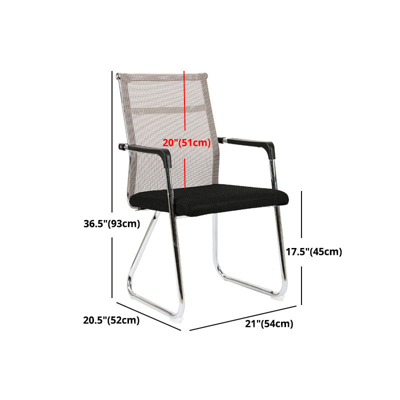 Silla de escritorio de acero negra y beige moderna con silla de oficina en casa baja / alta en casa