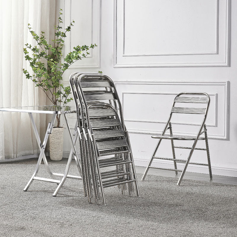 Moderne stalen bureaustoel met mid achterkant en lederen thuisbureau stoel