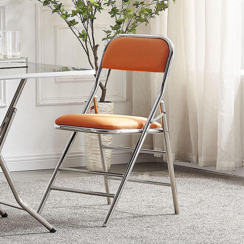 Moderne stalen bureaustoel met mid achterkant en lederen thuisbureau stoel