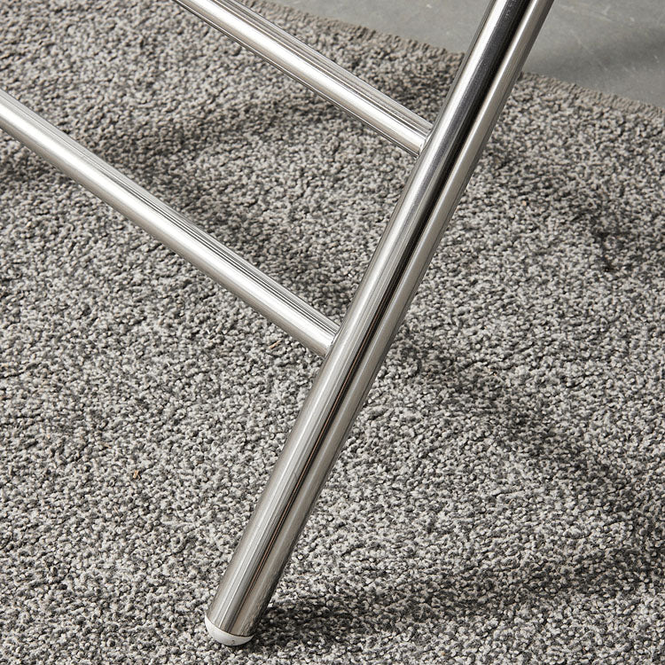 Moderne stalen bureaustoel met mid achterkant en lederen thuisbureau stoel