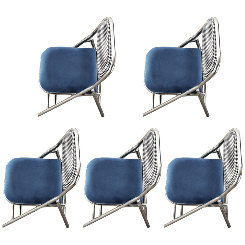 Moderne stalen bureaustoel met mid achterkant en lederen thuisbureau stoel