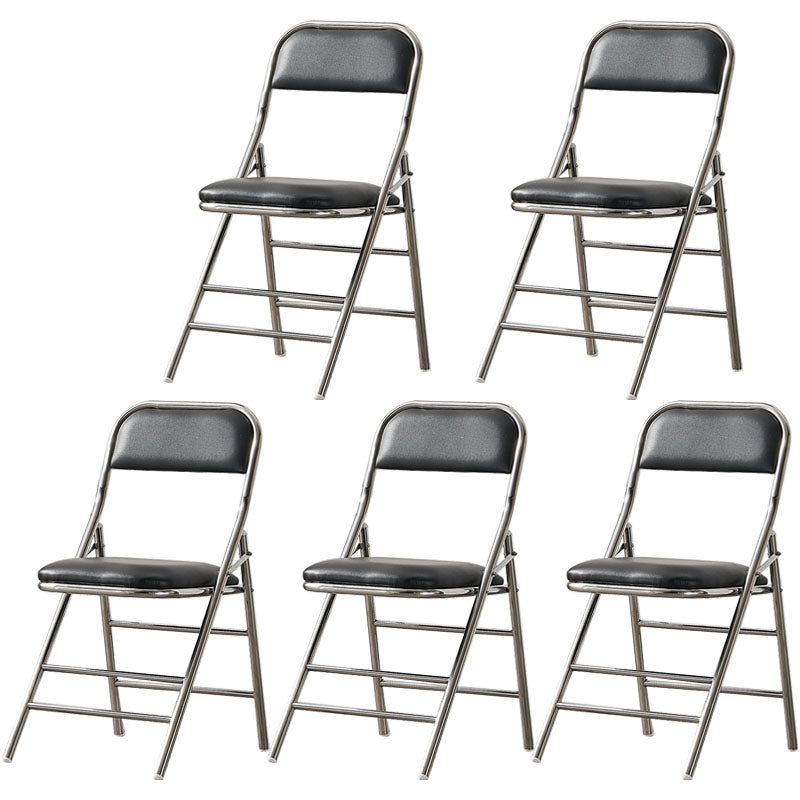 Moderne stalen bureaustoel met mid achterkant en lederen thuisbureau stoel