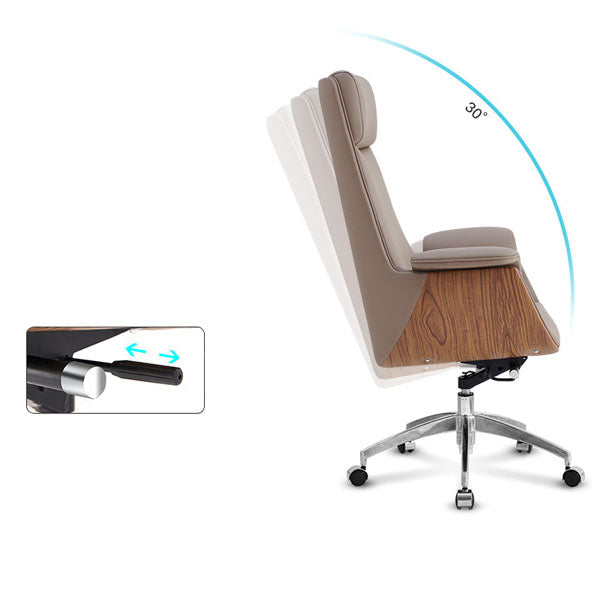 Hedendaagse High Back Executive Chair Padded Arms Bureau Chair voor Home Office