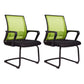 Modern Plastic Desk Chair Black and White Mesh Home Office Chair with Mid Back Black Green 2 Piece Set Sled Clearhalo 'furn' 'furn_office_chair' 'Furniture' 'Office Chairs' 'Office Furniture' 'office_chair' 5428688