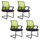 Modern Plastic Desk Chair Black and White Mesh Home Office Chair with Mid Back Black Green 4 Piece Set Sled Clearhalo 'furn' 'furn_office_chair' 'Furniture' 'Office Chairs' 'Office Furniture' 'office_chair' 5428689