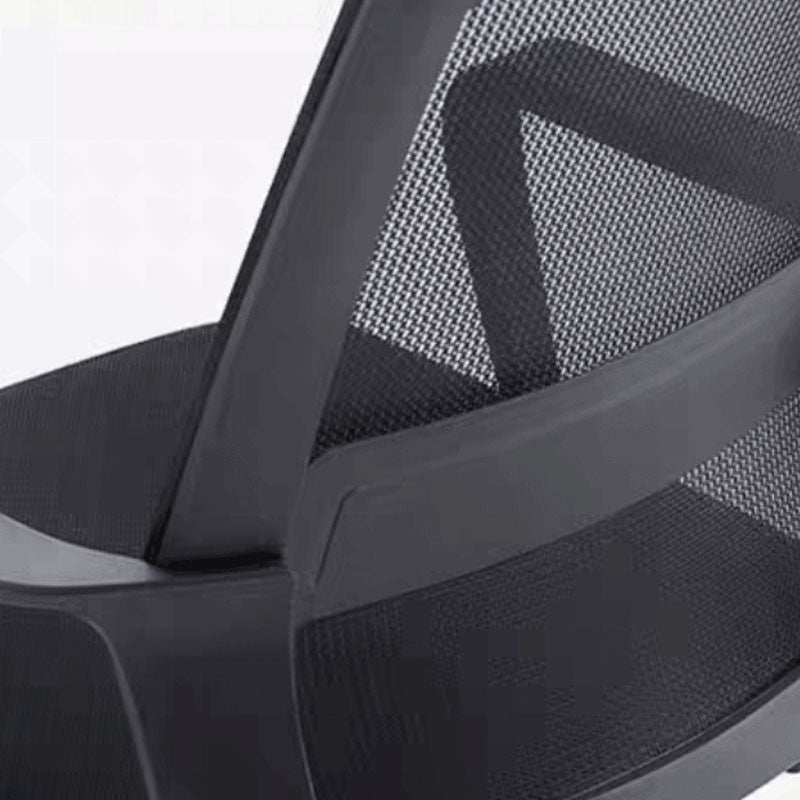 Modern Plastic Desk Chair Black and White Mesh Home Office Chair with Mid Back Clearhalo 'furn' 'furn_office_chair' 'Furniture' 'Office Chairs' 'Office Furniture' 'office_chair' 5428691