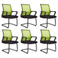 Modern Plastic Desk Chair Black and White Mesh Home Office Chair with Mid Back Black Green 6 Piece Set Sled Clearhalo 'furn' 'furn_office_chair' 'Furniture' 'Office Chairs' 'Office Furniture' 'office_chair' 5428692