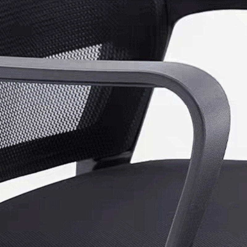 Modern Plastic Desk Chair Black and White Mesh Home Office Chair with Mid Back Clearhalo 'furn' 'furn_office_chair' 'Furniture' 'Office Chairs' 'Office Furniture' 'office_chair' 5428693