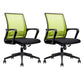 Modern Plastic Desk Chair Black and White Mesh Home Office Chair with Mid Back Black Green 2 Piece Set Star Base Clearhalo 'furn' 'furn_office_chair' 'Furniture' 'Office Chairs' 'Office Furniture' 'office_chair' 5428700