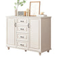Modern Style Combo Dresser Bedroom Wooden Storage Chest Dresser with Drawers and Doors Clearhalo 'Bedroom Furniture' 'Dressers & Chests' 'dressers_chests' 'furn' 'furn_dressers_chests' 'Furniture' 5428741