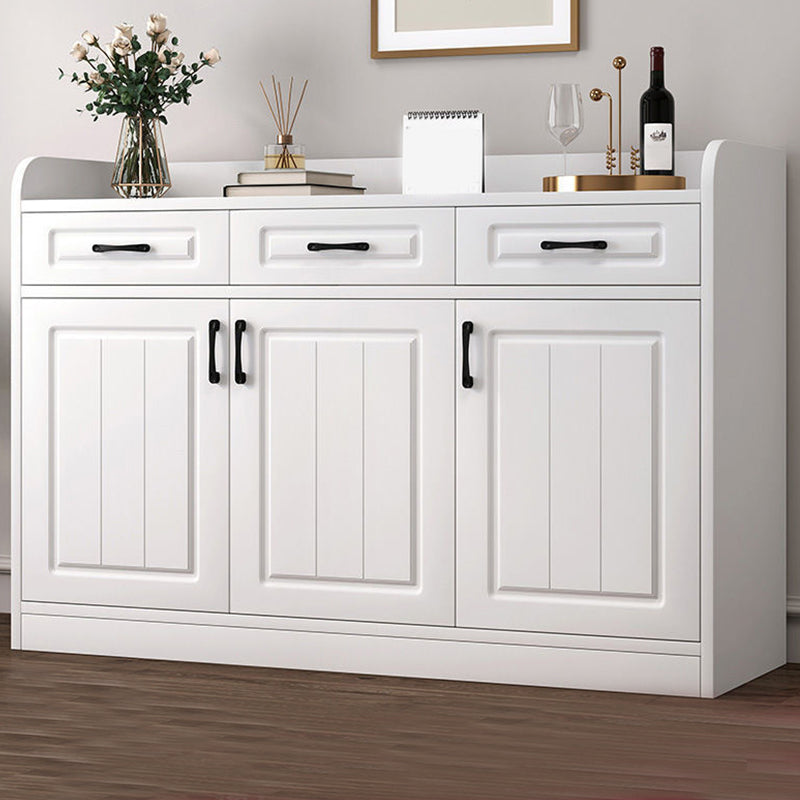 Modern Style Combo Dresser Bedroom Wooden Storage Chest Dresser with Drawers and Doors 47"L x 13"W x 35"H White 3 Clearhalo 'Bedroom Furniture' 'Dressers & Chests' 'dressers_chests' 'furn' 'furn_dressers_chests' 'Furniture' 5428766