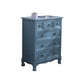 Traditional Style Storage Chest Bedroom Solid Wood Storage Chest Dresser with Drawers 24"L x 14"W x 31"H Gray Blue Clearhalo 'Bedroom Furniture' 'Dressers & Chests' 'dressers_chests' 'furn' 'furn_dressers_chests' 'Furniture' 5428816