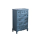 Traditional Style Storage Chest Bedroom Solid Wood Storage Chest Dresser with Drawers 23.6"L x 13.8"W x 37.4"H Gray Blue Clearhalo 'Bedroom Furniture' 'Dressers & Chests' 'dressers_chests' 'furn' 'furn_dressers_chests' 'Furniture' 5428829