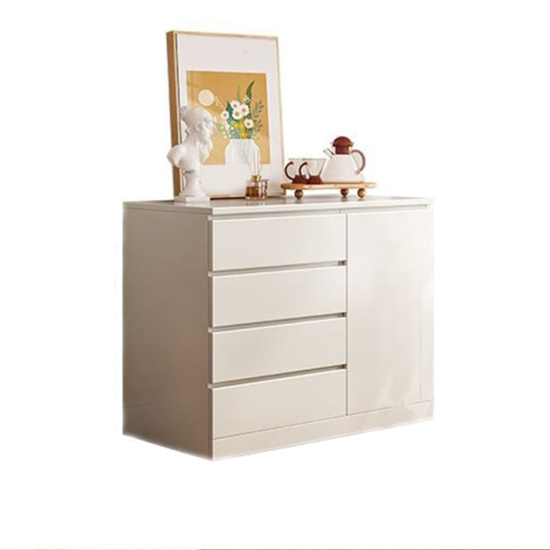 Commode multi-tiroirs coffre de rangement en bois blanc et marron pour le chevet