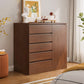 Multi Drawers Dresser White and Brown Wooden Storage Chest for Bedside