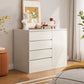 Multi Drawers Dresser White and Brown Wooden Storage Chest for Bedside