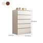 Multi Drawers Dresser White and Brown Wooden Storage Chest for Bedside
